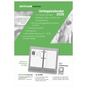 Cover-Bild zum Titel 'Umleg-Kalender 2026 - 8x10,8 cm - 1 Tag auf 2 Seiten - zum Einheften - Bürokalender mit 2-fach Lochung - Stundeneinteilung von 7 - 20 Uhr - 336-0000' von ''