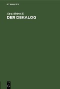 Cover-Bild zum Titel 'Der Dekalog' von 'Hans Meinhold'