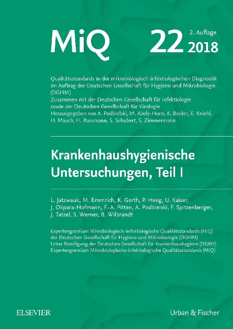 MIQ 22: Krankenhaushygienische Untersuchungen, Teil I - Lutz Jatzwauk