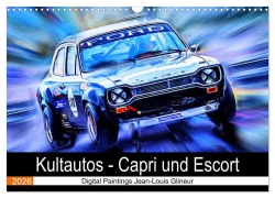 Cover-Bild zum Titel 'Kultautos - Capri und Escort (Wandkalender 2026 DIN A3 quer), CALVENDO Monatskalender' von 'Jean-Louis Glineur'