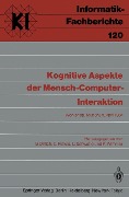 Cover-Bild zum Titel 'Kognitive Aspekte der Mensch-Computer-Interaktion' von ''