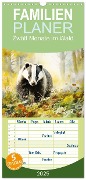 Familienplaner 2025 - Zwölf Monate im Wald mit 5 Spalten (Wandkalender, 21 x 45 cm) CALVENDO - Daniela Tapper