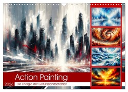 Action Painting: Die Energie der Gefühlslandschaften (Wandkalender 2026 DIN A3 quer), CALVENDO Monatskalender - Marco Warstat