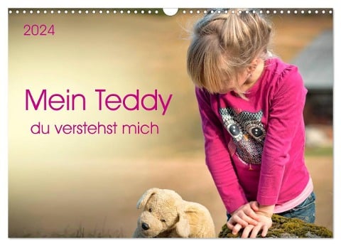 Mein Teddy - du verstehst mich (Wandkalender 2024 DIN A3 quer), CALVENDO Monatskalender - Peter Roder