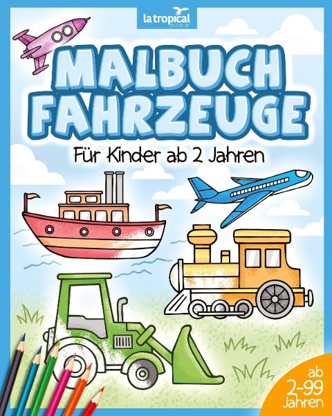 Malbuch Fahrzeuge für Kinder ab 2 Jahren - David Ludwig