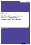 Cover-Bild zum Titel 'Der Handstützüberschlag rückwärts (Flickflack). Beschreibung, Voraussetzungen und Vermittlung' von 'Isabel May'