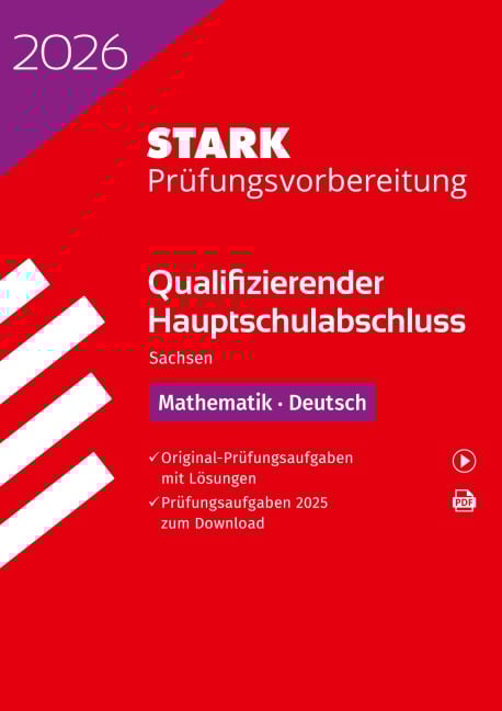 STARK Mathematik, Deutsch - Qualifizierender Hauptschulabschluss 2026 Sachsen - Prüfungsvorbereitung - 