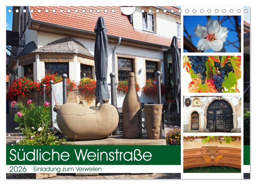 Südliche Weinstraße Eine Einladung zum Verweilen (Wandkalender 2026 DIN A4 quer), CALVENDO Monatskalender - Ilona Andersen