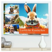 Liebliche Kaninchen. Flauschige Hopsis haben Spaß (hochwertiger Premium Wandkalender 2026 DIN A2 quer), Kunstdruck in Hochglanz - Rose Hurley
