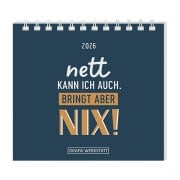 Cover-Bild zum Titel 'Mini-Kalender 2026 Nett kann ich auch' von ''