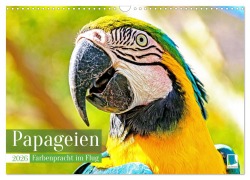 Cover-Bild zum Titel 'Papageien: Farbenpracht im Flug (Wandkalender 2026 DIN A3 quer), CALVENDO Monatskalender' von 'Calvendo Calvendo'