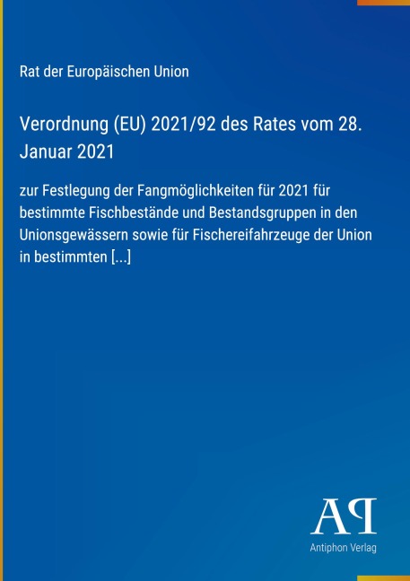 Verordnung (EU) 2021/92 des Rates vom 28. Januar 2021 - Rat der Europäischen Union