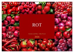Cover-Bild zum Titel 'ROT - Gemüse und Obst - Voller Power (Wandkalender 2026 DIN A4 quer), CALVENDO Monatskalender' von 'Susan Michel'