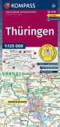Cover-Bild zum Titel 'KOMPASS Großraum Fahrradkarte 3707 Thüringen 1:125.000' von ''