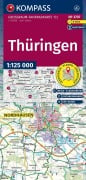 Cover-Bild zum Titel 'KOMPASS Großraum Fahrradkarte 3707 Thüringen 1:125.000' von ''