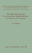 Cover-Bild zum Titel 'Die Maschinenarbeit in deutschen Bankbetrieben' von 'J. Meuthen'