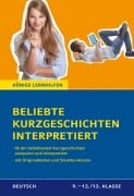 Cover-Bild zum Titel 'Beliebte Kurzgeschichten interpretiert' von 'Georg Britting, Hans Bender, Gerd Gaiser, Hermann Kasack, Gerhard Zwerenz'
