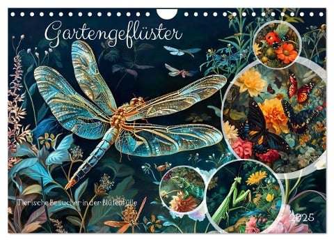 Gartengeflüster - Tierische Besucher in der Blütenfülle (Wandkalender 2025 DIN A4 quer), CALVENDO Monatskalender - Anja Frost