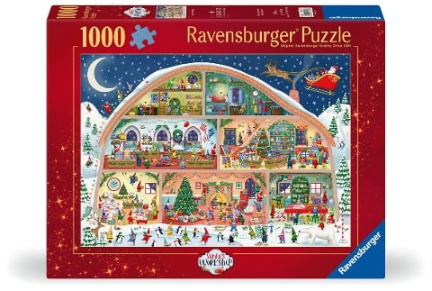 Erwachsenenpuzzle 1000 Teile - Die Weihnachtswerkstatt - 