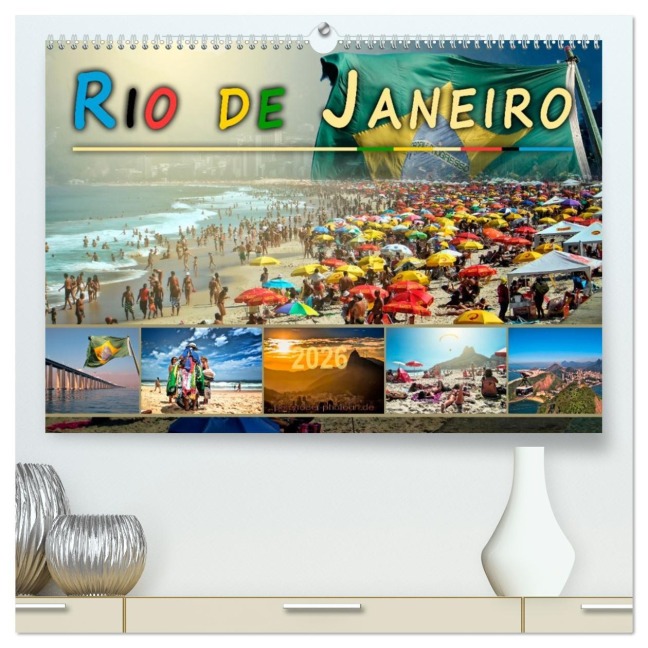 Rio de Janeiro, Stadt des Sonnenscheins (hochwertiger Premium Wandkalender 2026 DIN A2 quer), Kunstdruck in Hochglanz - Peter Roder