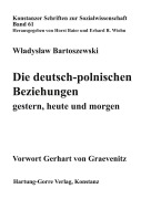 Cover-Bild zum Titel 'Die deutsch-polnischen Beziehungen' von 'Wladyslaw Bartoszewski'