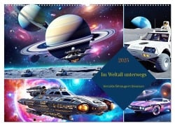 Im Weltall unterwegs - Verrückte Fahrzeuge im Universum (Wandkalender 2025 DIN A2 quer), CALVENDO Monatskalender - Martina Marten