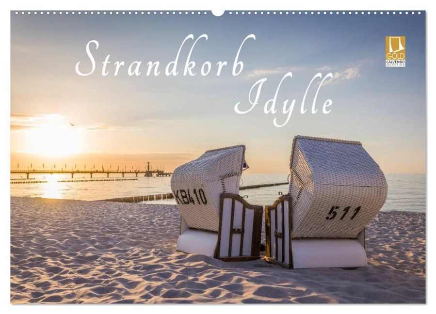 Strandkorb Idylle (Wandkalender 2026 DIN A2 quer), CALVENDO Monatskalender - Christian Müringer