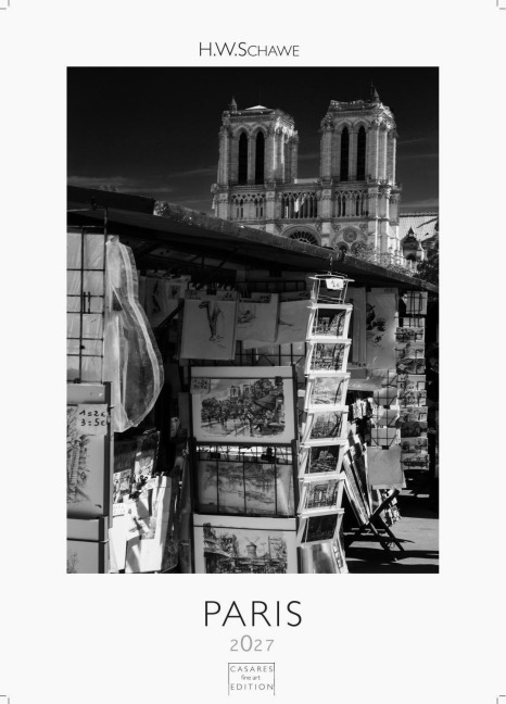 Paris schwarz-weiss Kalender 2027 - Wandkalender | Fotokalender Frankreich 29x21cm - Stilvoller Paris Schwarz-Weiß - Ideal für Kunst- und Reisefreunde - 