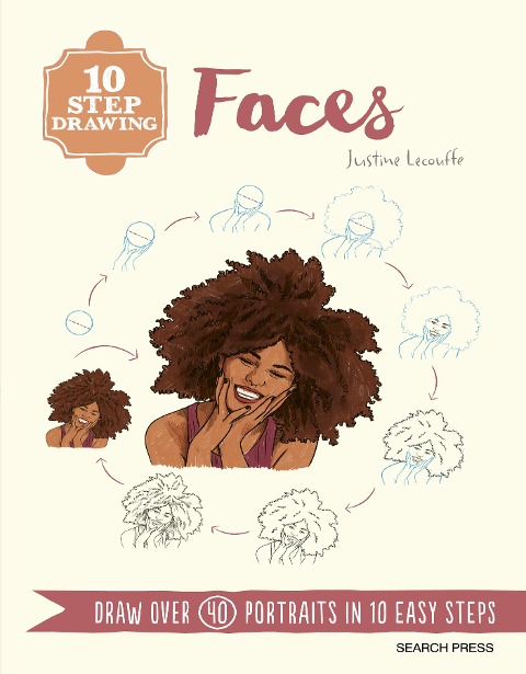 10 Step Drawing: Faces - Justine Lecouffe