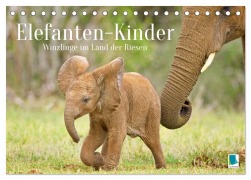 Cover-Bild zum Titel 'Elefantenkinder: Winzlinge im Land der Riesen (Tischkalender 2026 DIN A5 quer), CALVENDO Monatskalender' von 'Calvendo Calvendo'