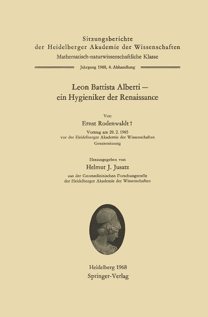 Leon Battista Alberti - ein Hygieniker der Renaissance - Ernst Rodenwaldt