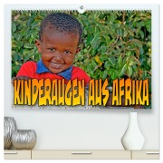 Kinderaugen aus Afrika (hochwertiger Premium Wandkalender 2026 DIN A2 quer), Kunstdruck in Hochglanz - Joern Stegen