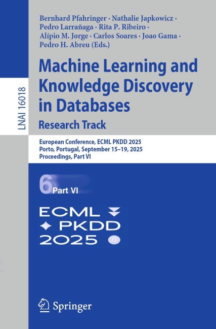 Machine Learning and Knowledge Discovery in Databases. Research Track - 