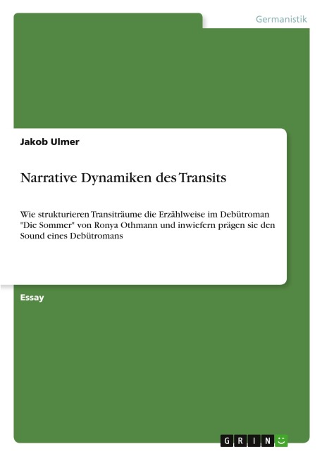 Narrative Dynamiken des Transits - Jakob Ulmer