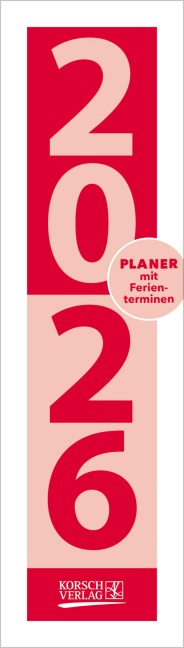 Streifenplaner Mini Rot 2026 - 
