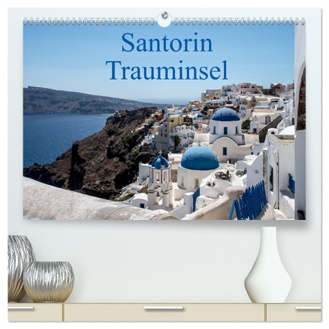 Santorin Trauminsel (hochwertiger Premium Wandkalender 2024 DIN A2 quer), Kunstdruck in Hochglanz - 