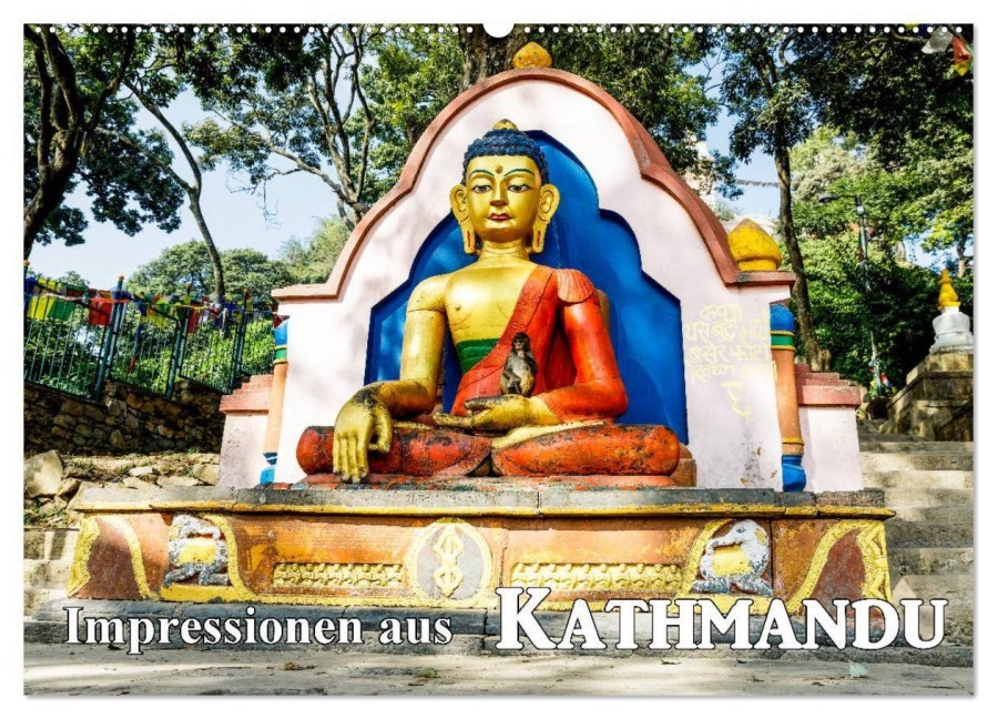 Impressionen aus Kathmandu (Wandkalender 2027 DIN A2 quer), CALVENDO Monatskalender - Frank Baumert