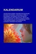 Cover-Bild zum Titel 'Kalendarium' von ''