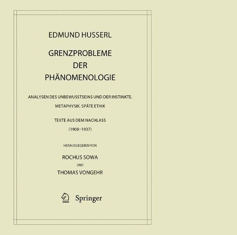 Grenzprobleme Der Phänomenologie - Edmund Husserl