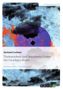 Cover-Bild zum Titel 'Transzendenz und Immanenz Gottes bei Giordano Bruno' von 'Gerhard Lechner'
