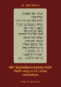 Cover-Bild zum Titel 'Mit Selbstbescheidenheit Hoffnung und Liebe verstehen' von 'Werner Niederer'