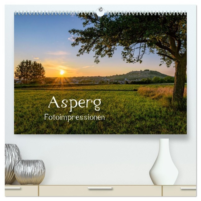 Asperg - Fotoimpressionen (hochwertiger Premium Wandkalender 2026 DIN A2 quer), Kunstdruck in Hochglanz - Hans Werner Partes