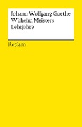 Cover-Bild zum Titel 'Wilhelm Meisters Lehrjahre' von 'Johann Wolfgang Goethe, Ehrhard Bahr'