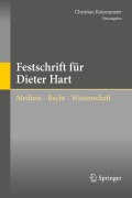 Cover-Bild zum Titel 'Festschrift für Dieter Hart' von ''