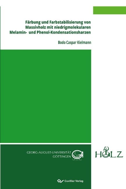 Färbung und Farbstabilisierung von Massivholz mit niedrigmolekularen Melamin- und Phenol-Kondensationsharzen - 