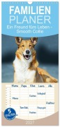 Cover-Bild zum Titel 'Familienplaner 2027 - Ein Freund fürs Leben - Smooth Collie mit 5 Spalten (Wandkalender, 21 x 45 cm) CALVENDO' von 'Sigrid Starick'