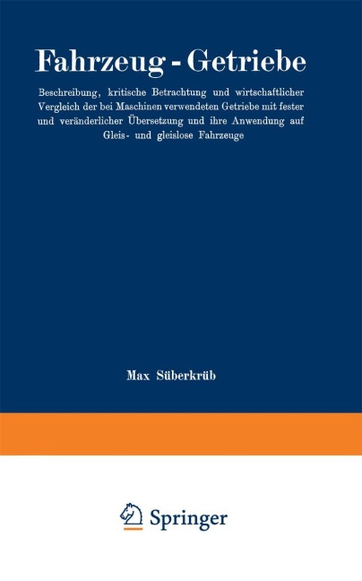 Fahrzeug-Getriebe - Max Süberkrüb