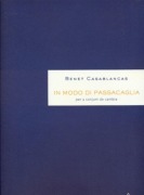 Cover-Bild zum Titel 'In modo di passacaglia' von 'Benet Casablancas'