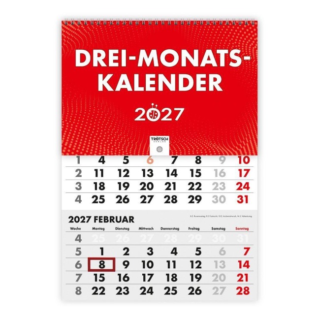 TRÖTSCH - Dreimonatskalender Drei-Monatskalender 2027 - 