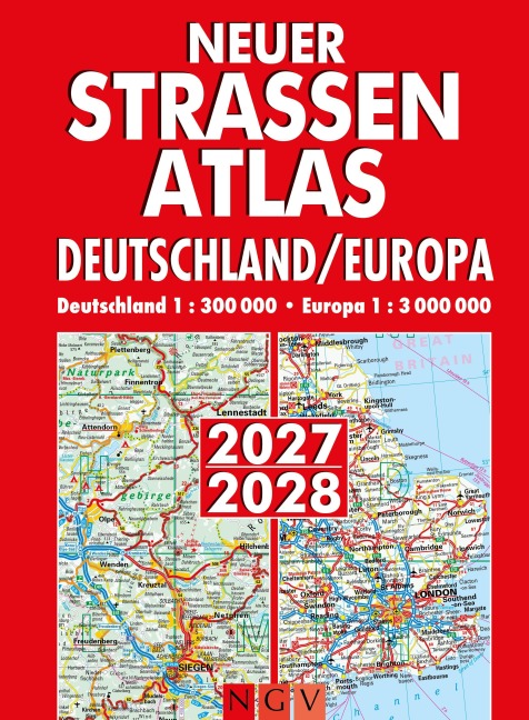 Neuer Straßenatlas Deutschland/Europa 2027/2028 - 